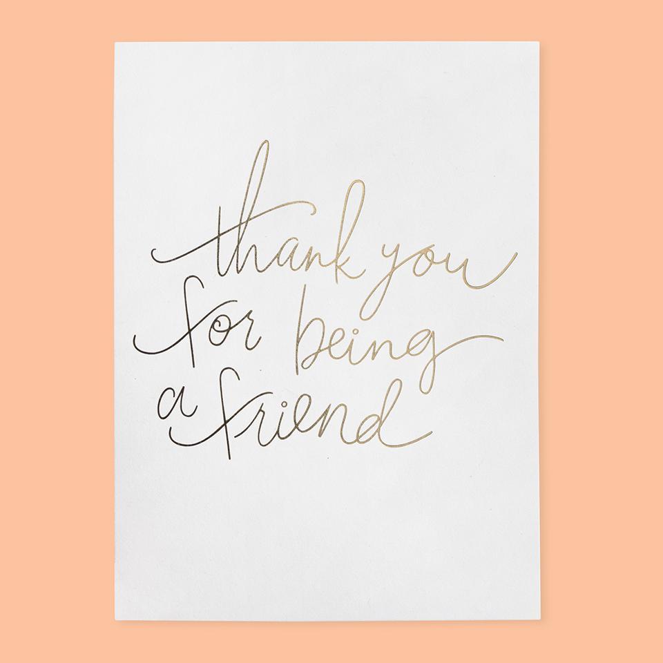 Thank You For Being A Friend White Card Beach House Greetings